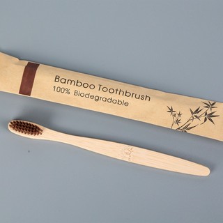 2 Pçs Escova De Dentes Colorida Conjunto De Bambu Natural Cerdas Macias De Carvão Eco Escovas