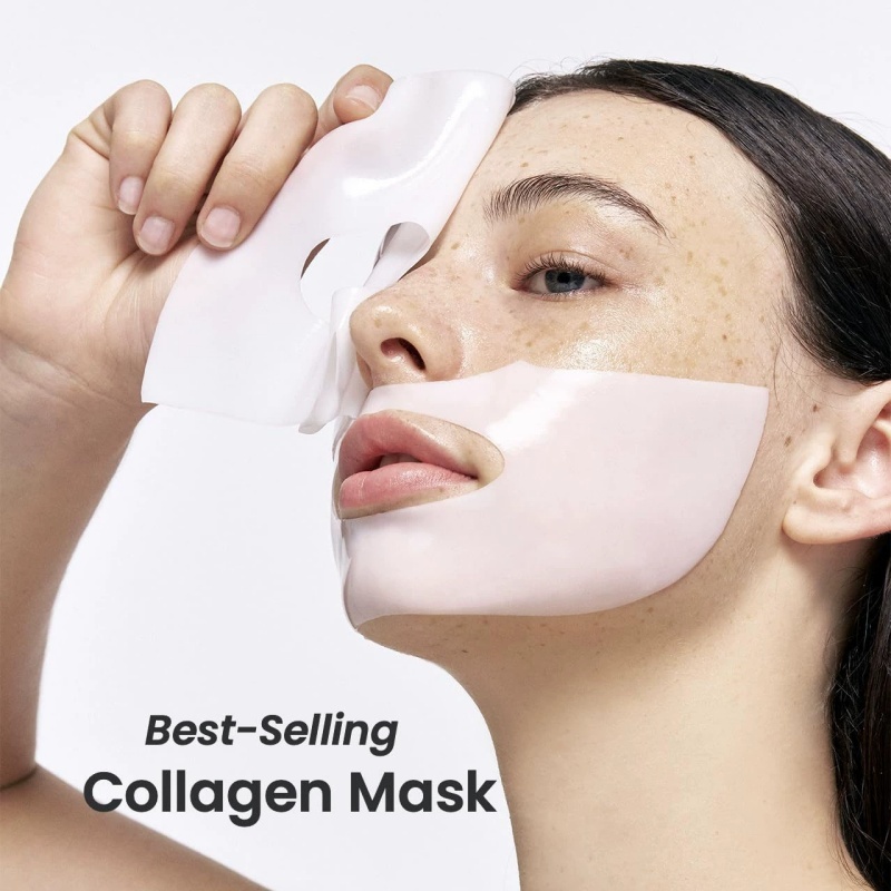4Pcs/Conjunto Bio-Collagen Real Deep Mask - Máscaras Faciais Hidratantes Profundas Descart...