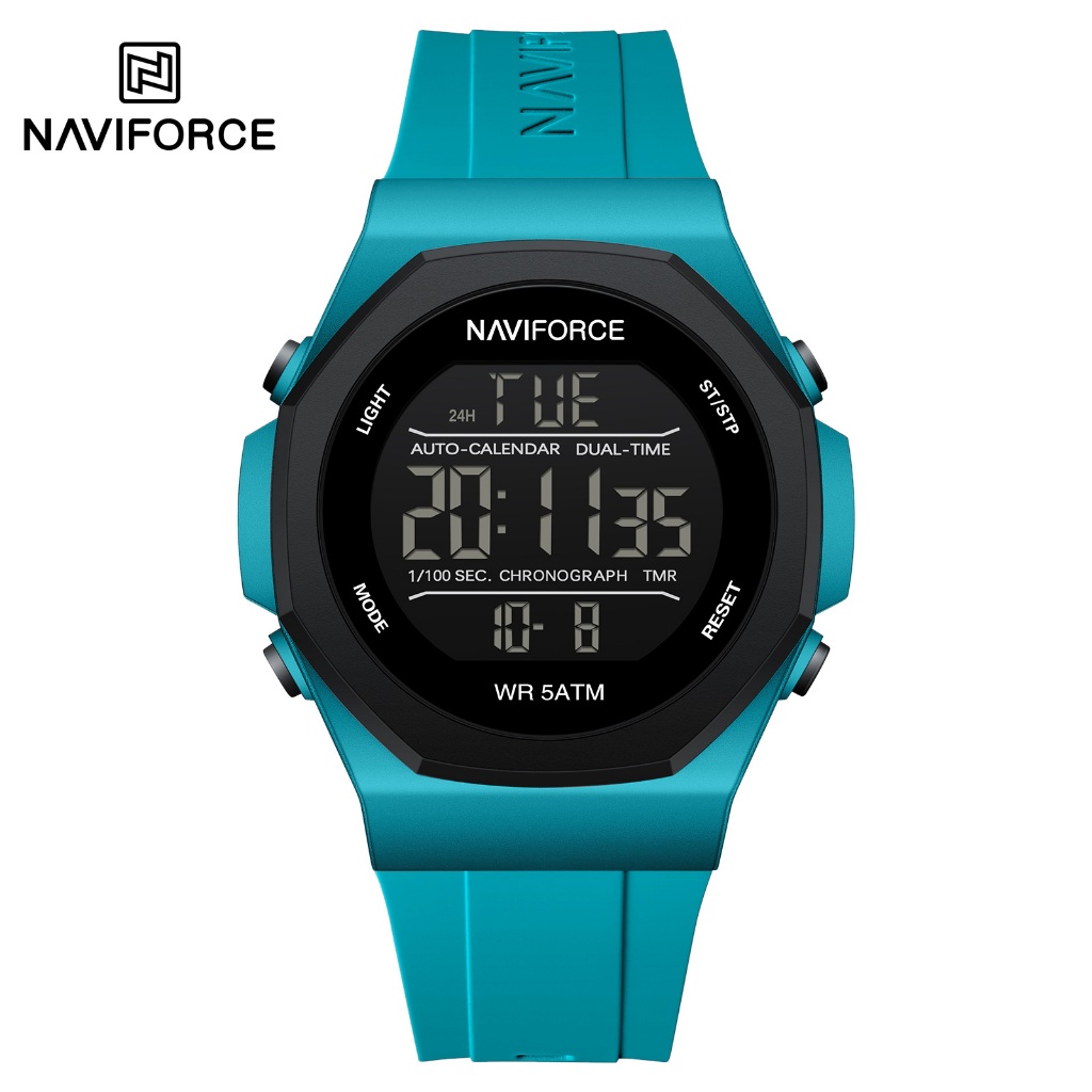 NAVIFORCE 7117 Relógio Masculino Com Pulseira De Silicone Luminosa Poligonal Para Esportes Ao Ar Livre