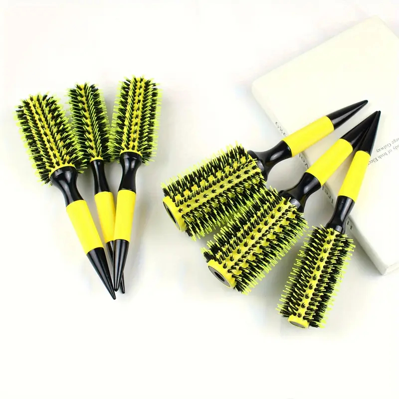 Kit 3 Escova De Cabelo Profissional Cabelo De Javali—Kit3 Escova com Tubo de Alumínio Preto Térmico em Oferta na Shopee