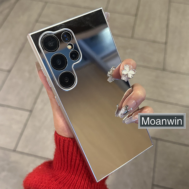 Luxo Galvanizado Espelho Caso De Telefone Para Samsung S21 S22 S23 S24 S25 Ultra Plus A14 A34 A54 Absorvente De Choque em Oferta na Shopee