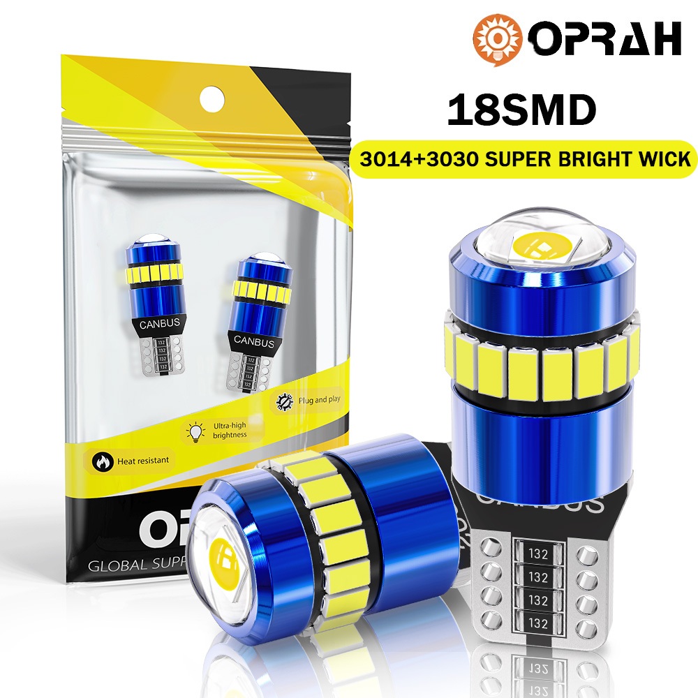 ((2 Pcs) T10 W5W Lâmpada LED Super Brilhante 3014 3030 18SMD Luz de Estacionamento Luz de Telhado Sinal de Volta Lâmpada em Oferta na Shopee