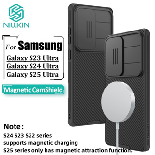 Nillkin Capa Magnética Samsung Galaxy S25 Ultra S24 S23 Caso Câmera Slider Proteção Traseira em Oferta na Shopee