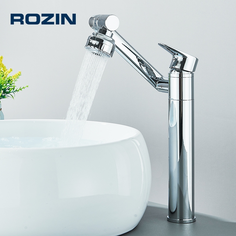 Torneira De Banheiro Flexível 360 Giratória De Bancada Inox Torneira Quente E Fria, Preto/Cromado em Oferta na Shopee