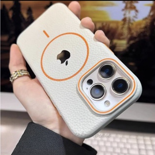 Capa Luxuosa De Couro À Prova De Choque Para iPhone 16 15 14 13 12 11 Pro Max Plus Magnética De Carregamento Sem Fio em Oferta na Shopee