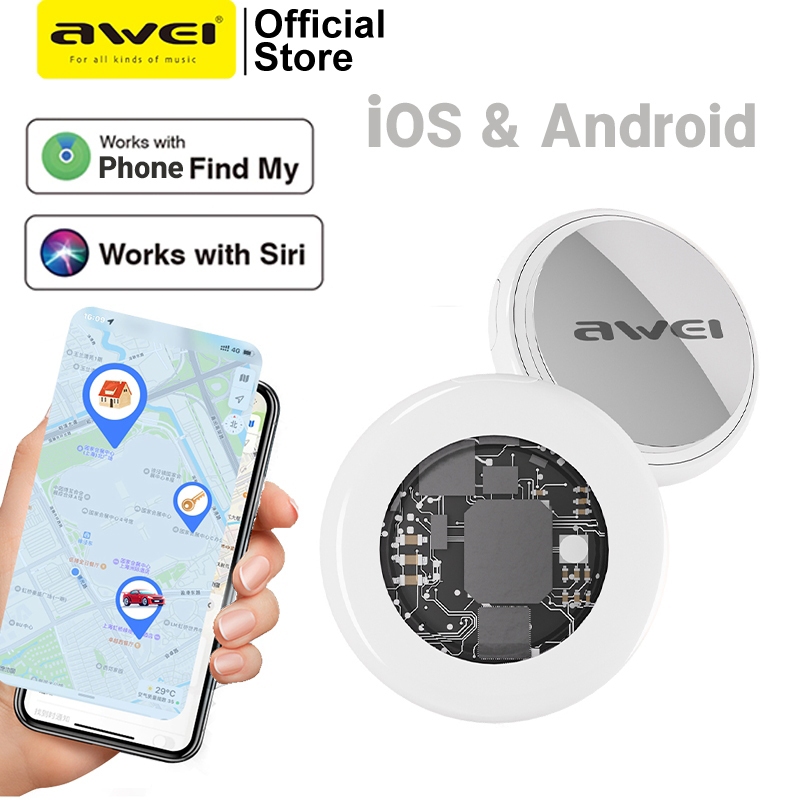 Rastreador veicular Awei P50 mini gps Smart Air Tag para phone Localizador Mala Pet Carro Moto IOS Android
