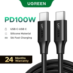Cabo De Carregamento Rápido UGREEN 100W USB C Para PD 5A 100W Tipo MacBook iPad Pro