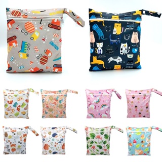 20 * 25cm Saco Molhado À Prova Dwaterproof Água Bonito Impresso De Fraldas Do Bebê Sacos De Carrinho Pacote De Transport em Oferta na Shopee