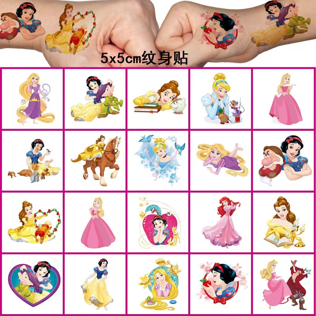 Princesas Disney Kit 20 Folhas Tatuagem Para Decoração e Coleção Para Adultos em Oferta na Shopee
