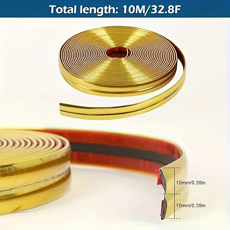 Fita metalizada para decoracao de Pvc 6mm/12mm/15mm/20mm/27mm Com Dupla face com 5 Metros em Oferta na Shopee