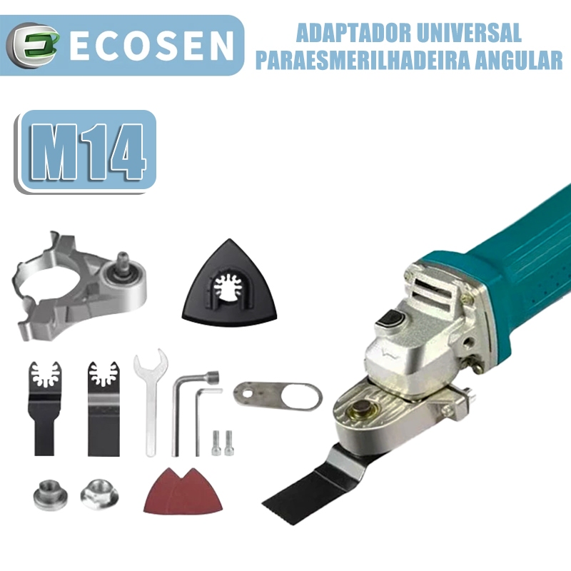 Esmerilhadeira Angular De Conversão Rosca Adaptador De Cabeça Universal-M14 número do modelo Oscilante Ferramenta