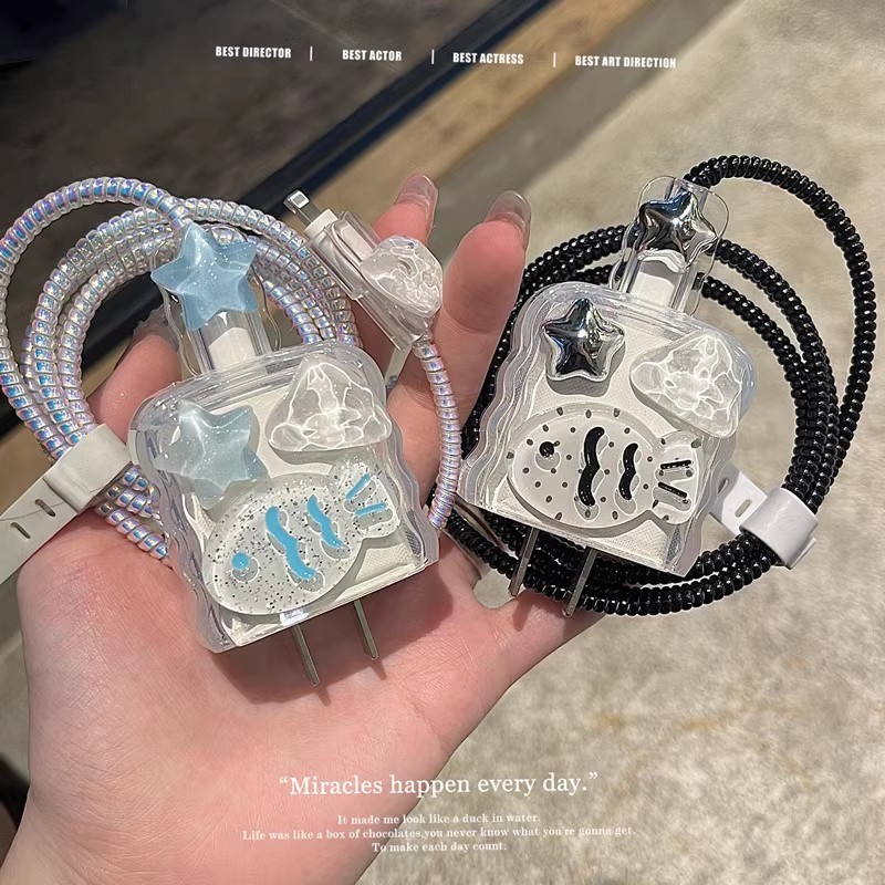 Capa Protetora Carregadora De Desenho Animado Adequada Para Apple 18 / 20W em Oferta na Shopee