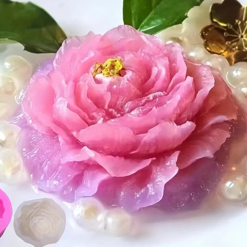 Molde De Silicone De Vela De Peônia Grande 3D Bolo De Mousse De Flor Chocolate Sabonete Para Casa Decoração De Quarto