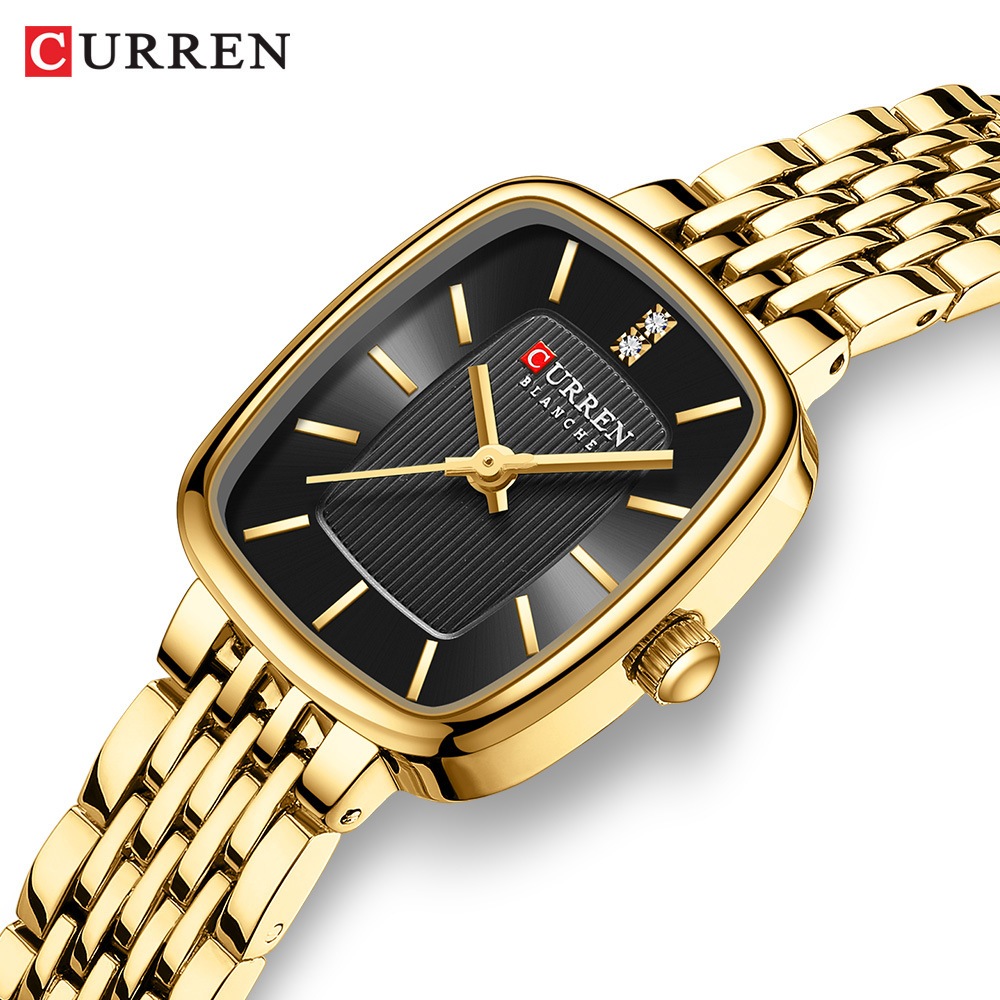 CURREN 9093 Relógio Feminino De Quartzo Elegante Casual Simples Cinto De Aço Presente Surpresa À Prova D'água