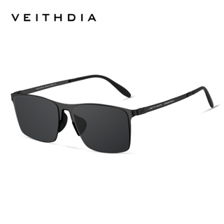 VEITHDIA Óculos De Sol Polarizados Quadrados Elegantes De Aço Inoxidável De Alta Definição Para Homens Com Proteção UV A em Oferta na Shopee