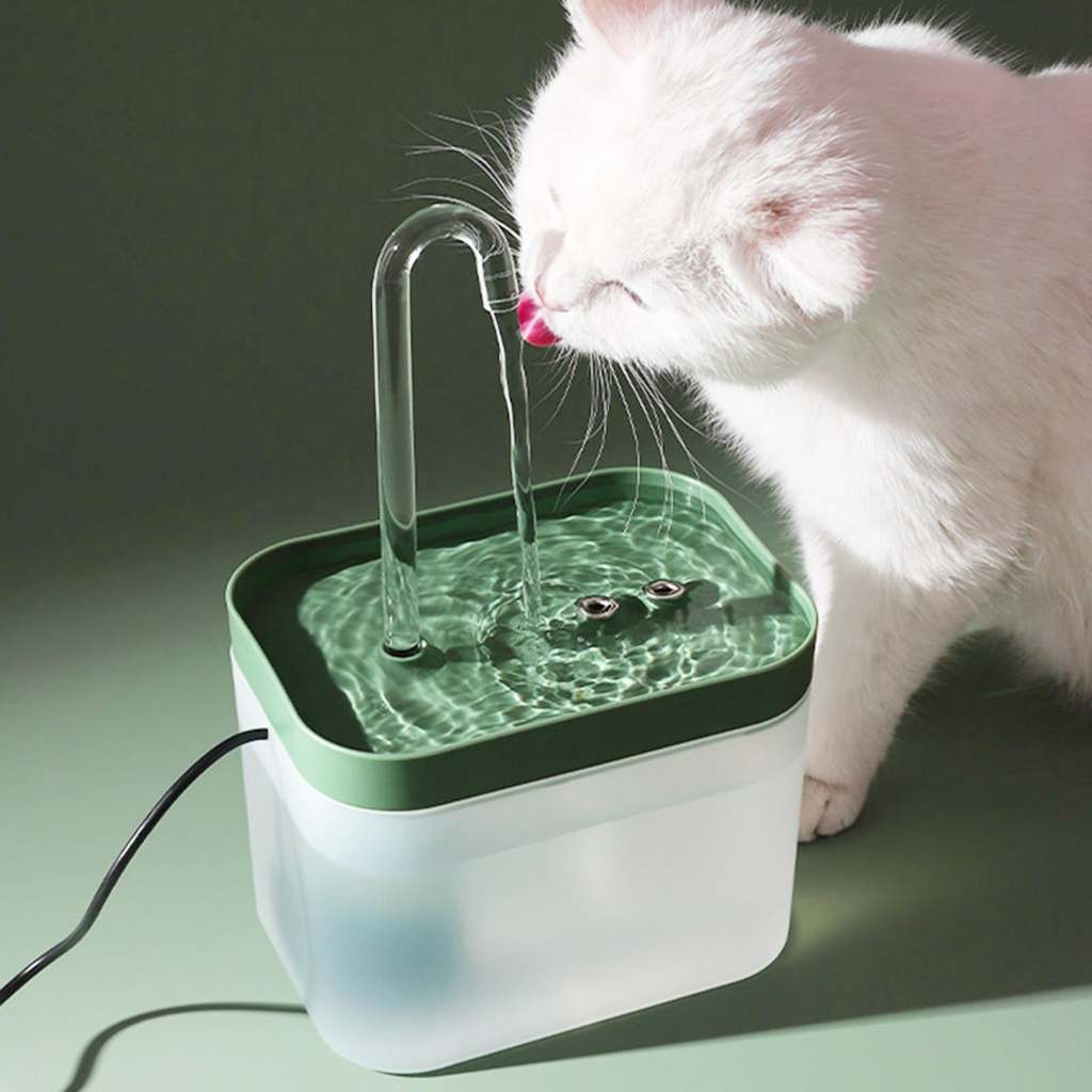 MIW Bebedor De Fonte De Água Elevado Automático Com Filtro De 3 Estágios Para Cães E Gatos De Estimação 1.5 Litros