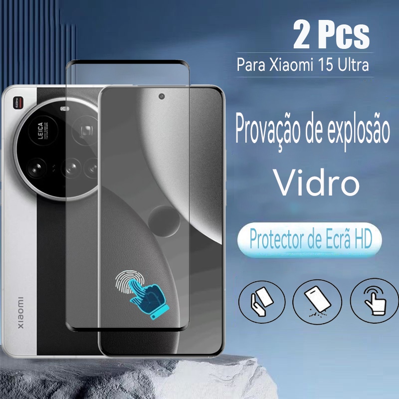 15 Ultra 2 Pcs Protetor De Tela Película De Vidro Temperado Para Xiaomi 15 14 13 Pro 5G 9D Filme De Película