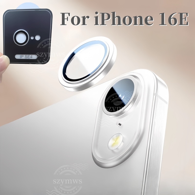 Protetor De Câmera De Metal Para iPhone 16e se4 2025 Filme De Lente Cobertura Completa + Vidro Temperado 16e