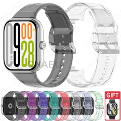 Pulseira De Silicone Transparente Para Redmi Watch 6 Active Lite 5 4 / Xiaomi Smart Band 10 9 8 Pro