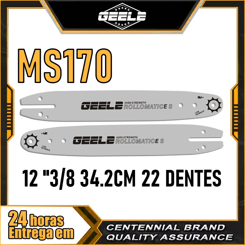 Kit Sabre 12 Polegadas Corrente 22 Dentes para Motosserra Stihl MS 170