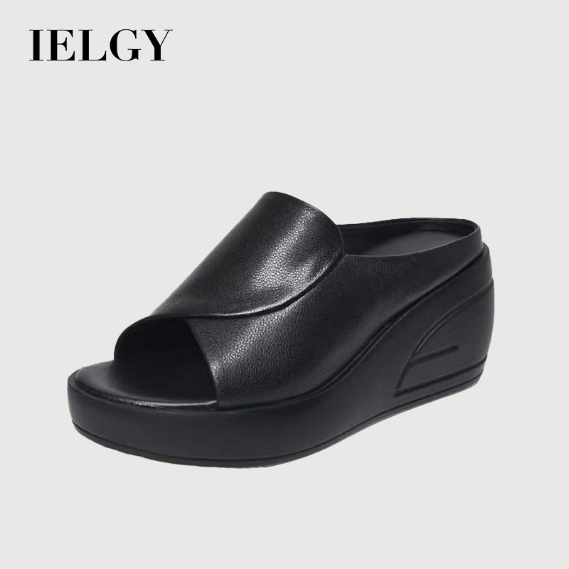 IELGY Sandálias De Salto Cunha Femininas Novas Solas Grossas De muffin De Verão 