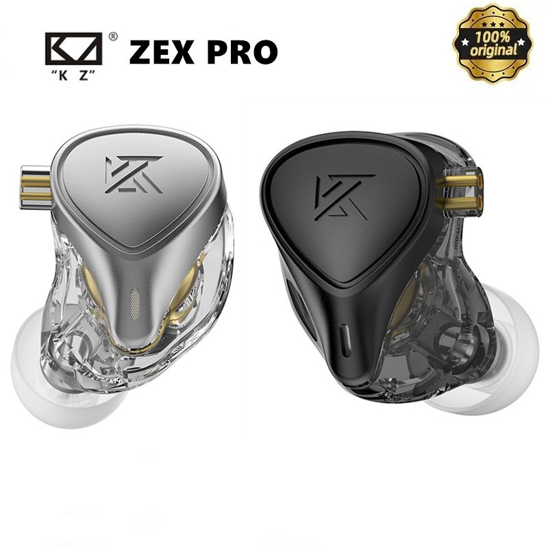 KZ ZEX Pro Eletrostático + Dinâmico + Balanceado Fone De Ouvido Intra-Auricular Com Cancelamento De Ruído Para Jogos Esp