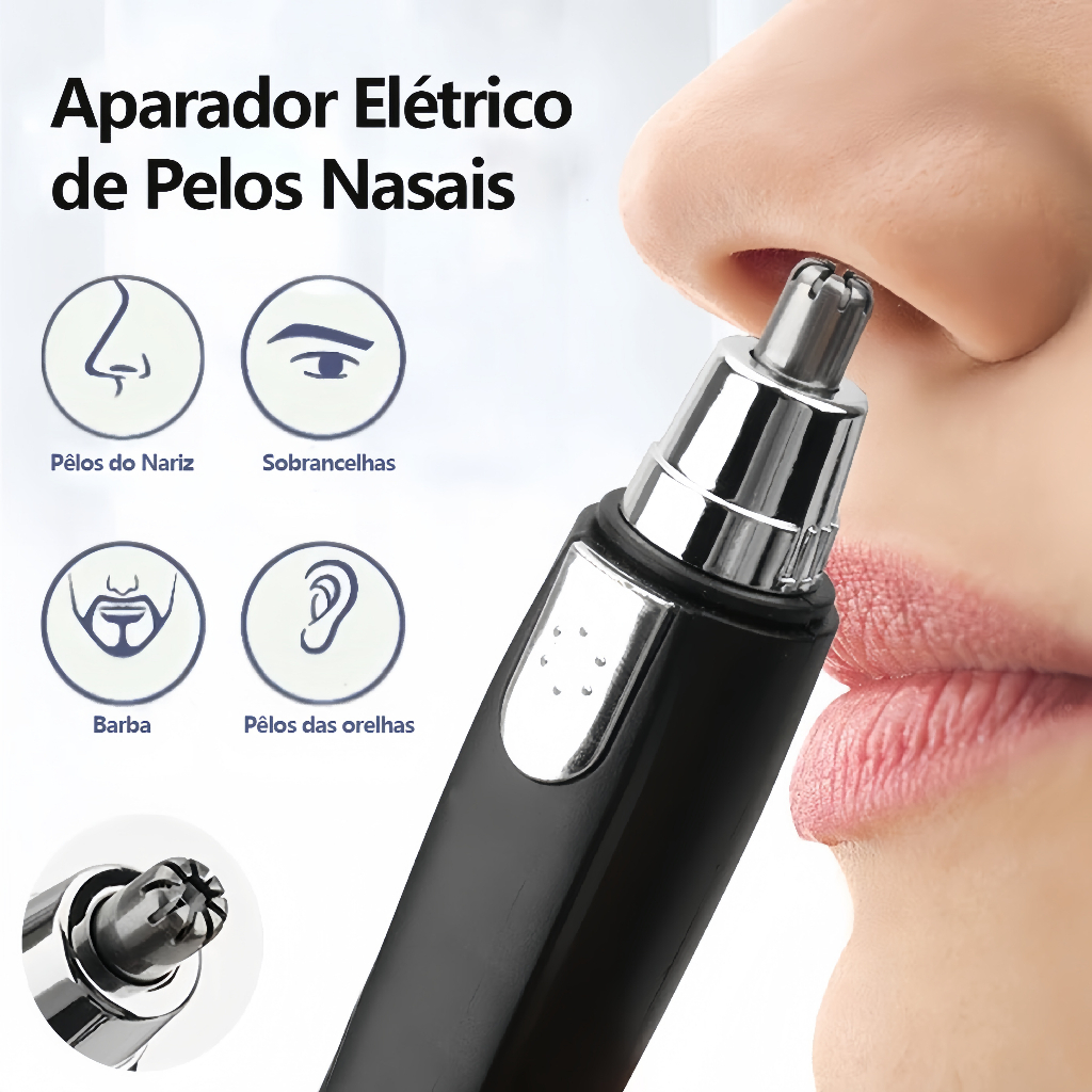 Aparador Removedor de Pelos depilador Elétrico/Portátil para Nariz/Orelha/Rosto / Depilador Facial