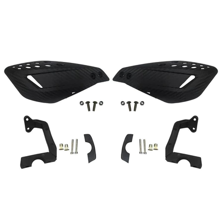 Kit Conjunto 2 Protetor Mão Moto Modelo Preto Manopla Punho Universal Guidão 22mm