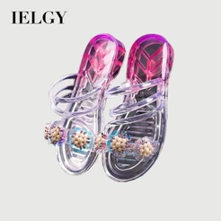IELGY Flor Chinelos De Cristal Feminino Verão Coreano Estudante Versátil Casa Quarto Antiderrapante Sola Macia