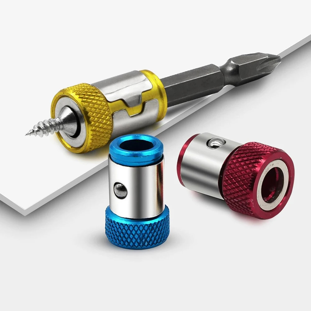 3/4 Pçs Anéis De Parafuso Magnético Magnetizado Anel Chave De Fenda Bits Para 1 Polegada 6.35MM Elétrica