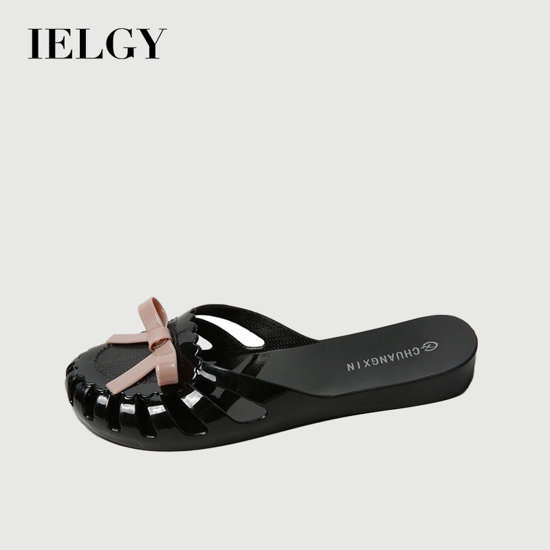 Sapatos Femininos Sandálias De Salto Plano Plástico Geléia Chinelos De Praia
