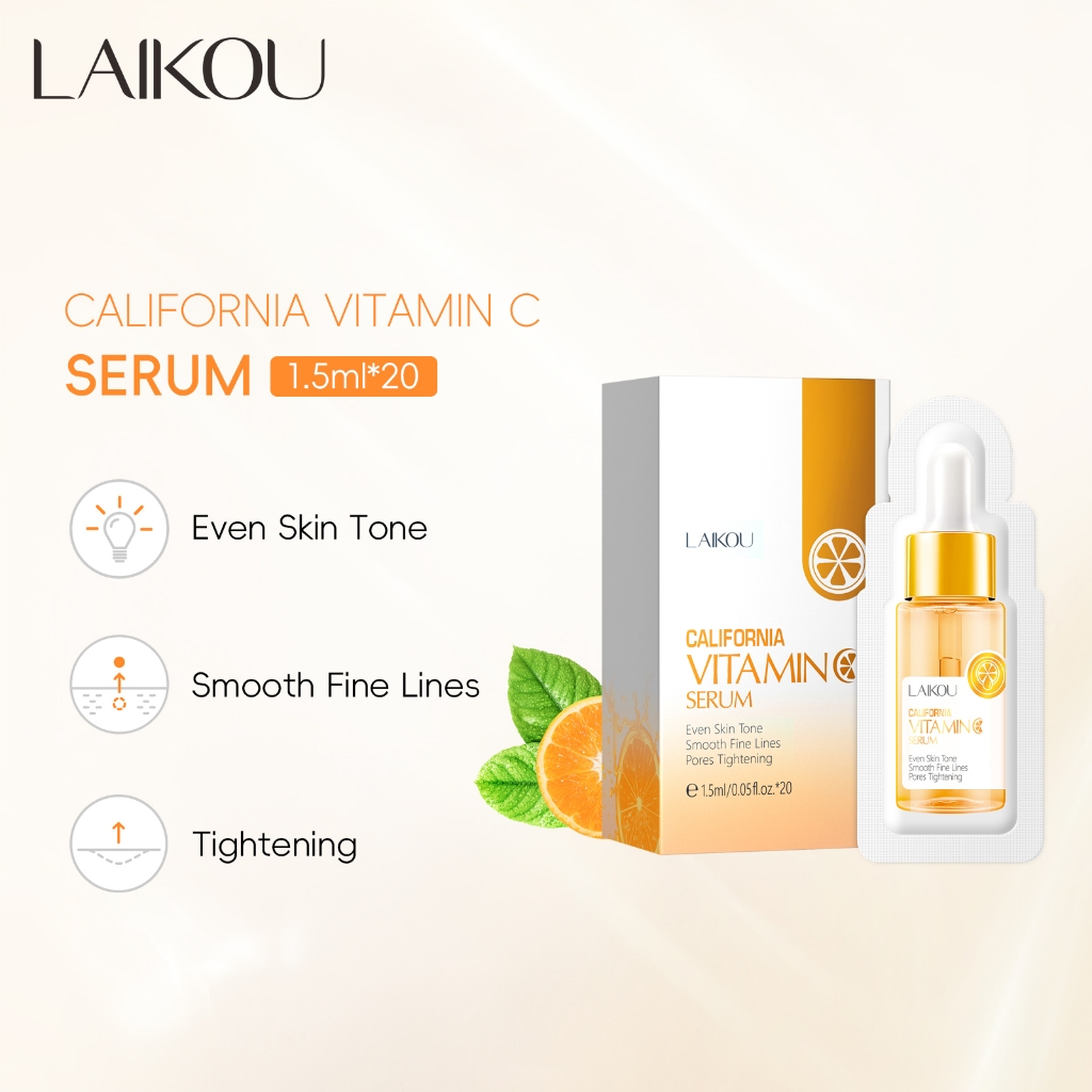 LAIKOU Soro Brilhante De Vitamina C Manchas Desbota Essência De Apertar Poros 1,5ml - Beauty