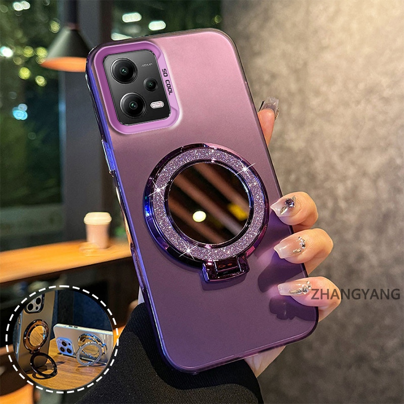 Capa Para POCO X5 5G X5 Pro 5G Silicone Fosco TPU De Telefone Suporte De Função De Espelho Estético Novo design Macia an