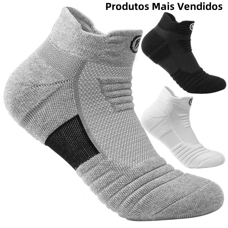 Anti-odor,anti-suor,meias esportivas espessas/anti-deslizantes de meias de algodão correndo basquete
