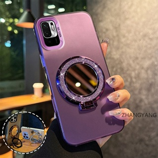 Capa Para Redmi Note 10 5G Silicone Fosco TPU De Telefone Estética Espelho Função Suporte Novo design anti Queda Macia em Oferta na Shopee