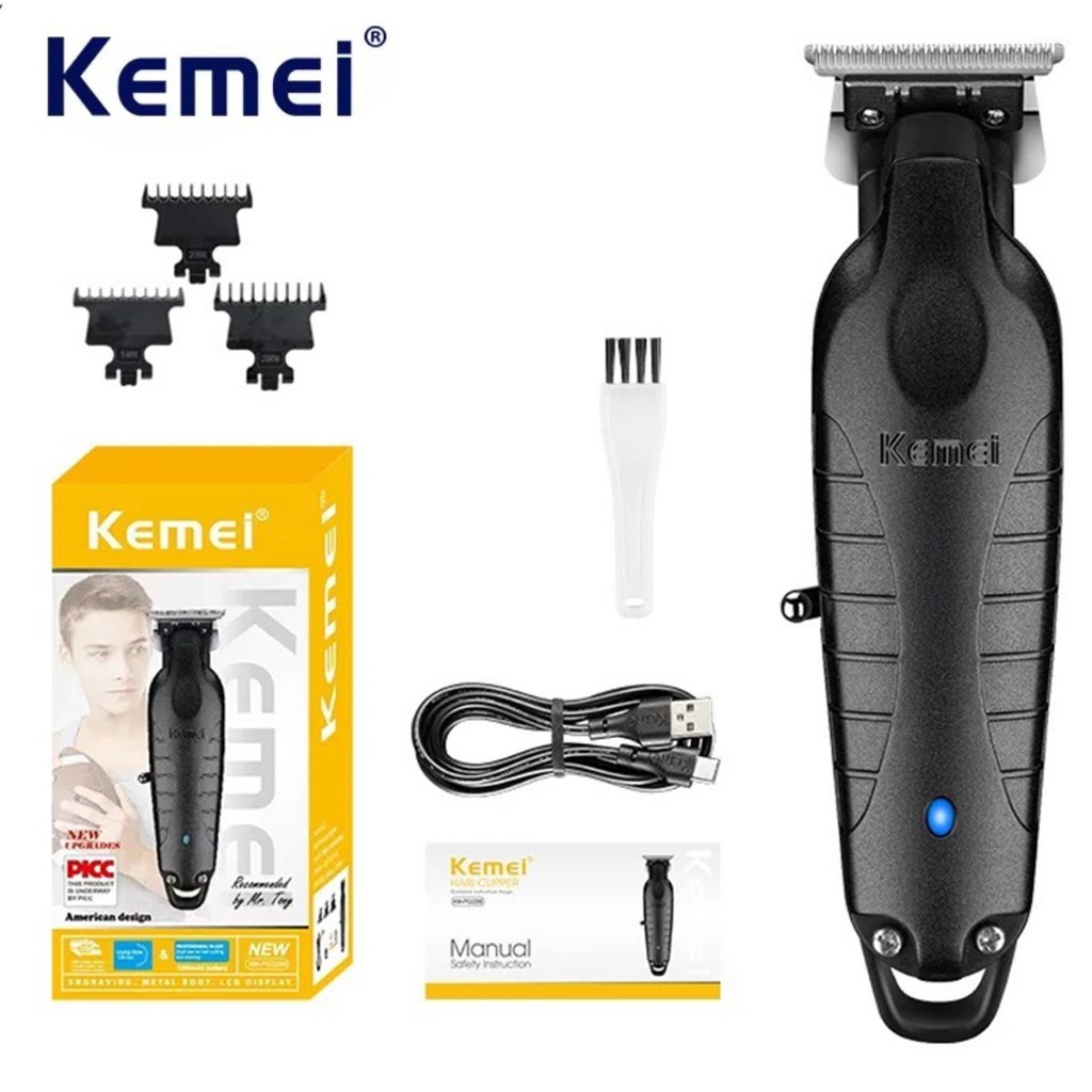 Kemei 2299 Barbeiro Aparador De Cabelo Sem Fio 0mm Zero Gaped Escultura Máquina De Cortar Profissional Elétrico Masculin em Oferta na Shopee