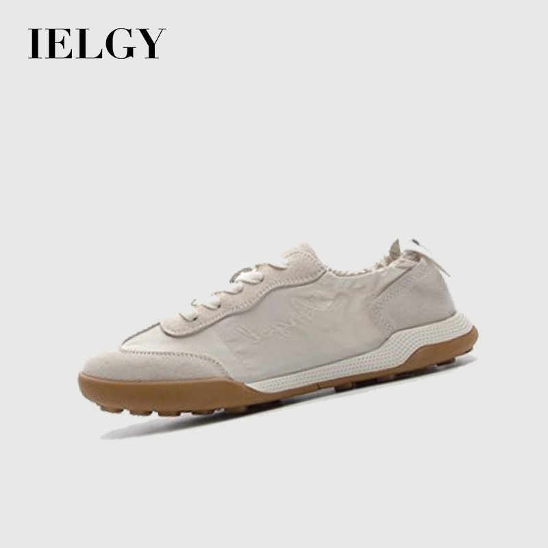 IELGY Calçados Esportivos Femininos De Couro Macio Com Cadarço Bordado all-match Sapatos Baixos Leves E Respiráveis em Oferta na Shopee