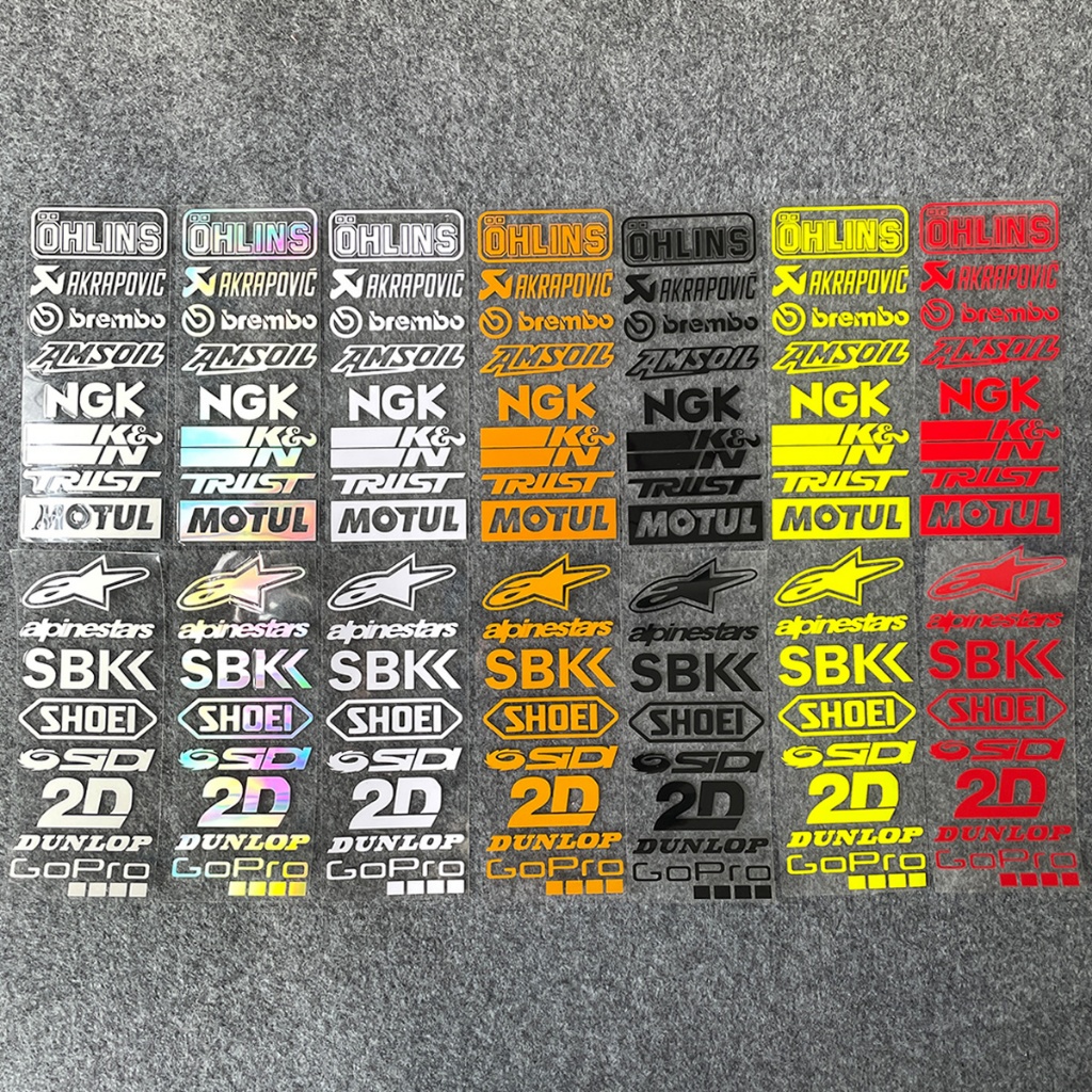 Adesivo Reflexivo Para Motocicletamotogp Série Patrocinador Completo Veículo Motorizado Protetor Solar À Prova D'água