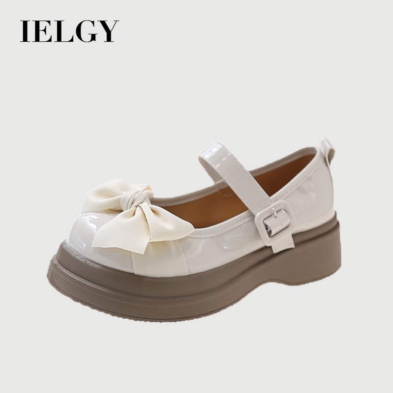 Mocassins IELGY Femininos Combinados Com Laço Simples Estilo Japonês Sapatos Redondos em Oferta na Shopee