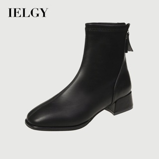 IELGY Botas De Couro Macio Estilo Britânico Feminino Mais martin De Salto Médio em Oferta na Shopee