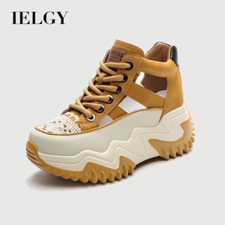 IELGY Daddy Shoes Feminino Malha Casual Tênis De Corrida Respirável Recortes Aumentados em Oferta na Shopee