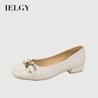 IELGY Feminino Francês all match Bico Quadrado Sola Macia Sapatos De Salto Grosso em Oferta na Shopee