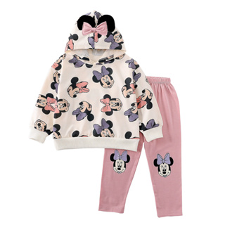 Outono Meninas Disneyland Conjunto Bonito Minnie Mouse Ternos Primavera Crianças Roupas Casuais De Algodão em Oferta na Shopee