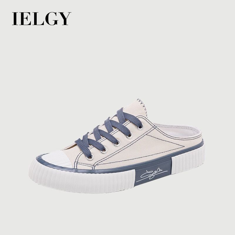 IELGY Pequenos Sapatos De Lona semi-Arrasto Respiráveis Estilo Coreano Com Cadarço em Oferta na Shopee
