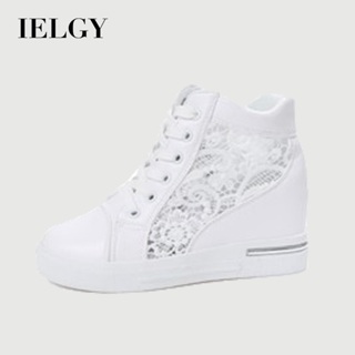 Tênis De Altura Interna Coreano Estilo IELGY Versão Coréia Feminino De Renda Oca Com E Respirável em Oferta na Shopee