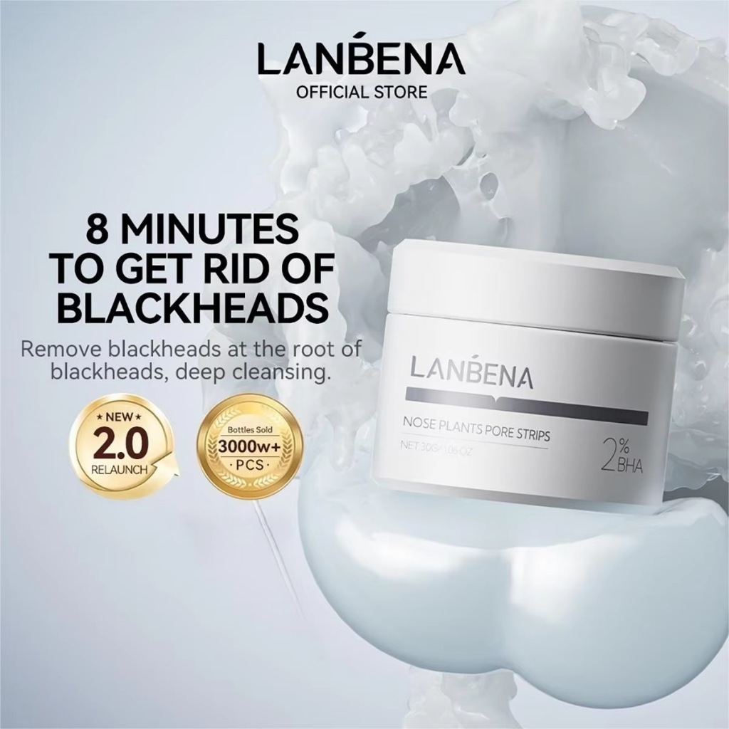 LANBENA Blue Beina Black Nose Mask60Paper Sucção Cravo Rasgando Para Remover Acne LA-02N