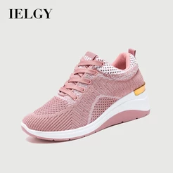 Tênis Feminino IELGY Com Sola Grossa Respirável E Aumento Interno