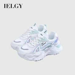 IELGY Malha Respirável Daddy Shoes Feminino All-Match Novo Estilo Estudante Casual Esportes Tênis de Corrida