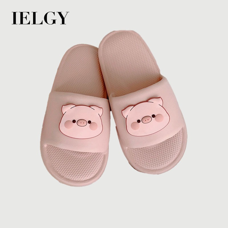 IELGY Banho Casual Japonês Não Deslizante Interior Novo Desenho Animado Casal Fofo De Porquinho Chinelos em Oferta na Shopee