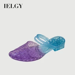 IELGY Chinelos Femininos Semi-toe Na Moda Verão Novo Antiderrapante Lindo Cristal